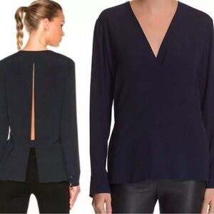 Helmut Lang Top Split Back Silk Small